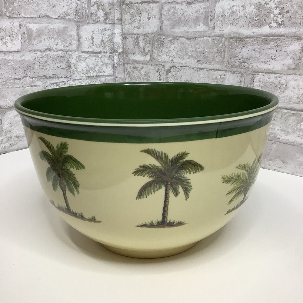 Tropical Palm Tree Ceramic Bowl
